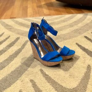 Blue Wedge Carlos Santos heels